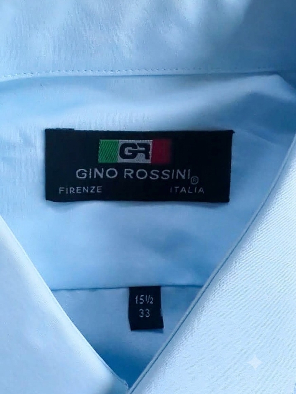 Gino Rossini Light Blue Men's Dress Shirt - Classic Collar